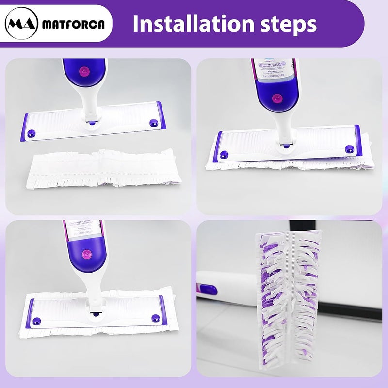 MATFORCA 6 Pack Swiffer Power Mop Pads – Disposable Wet Mop Refills for Swiffer Power Mop, Super Absorbent Pads for Cleaning Floors, Compatible with Swiffer WetJet and Power Mop Models - Image 3